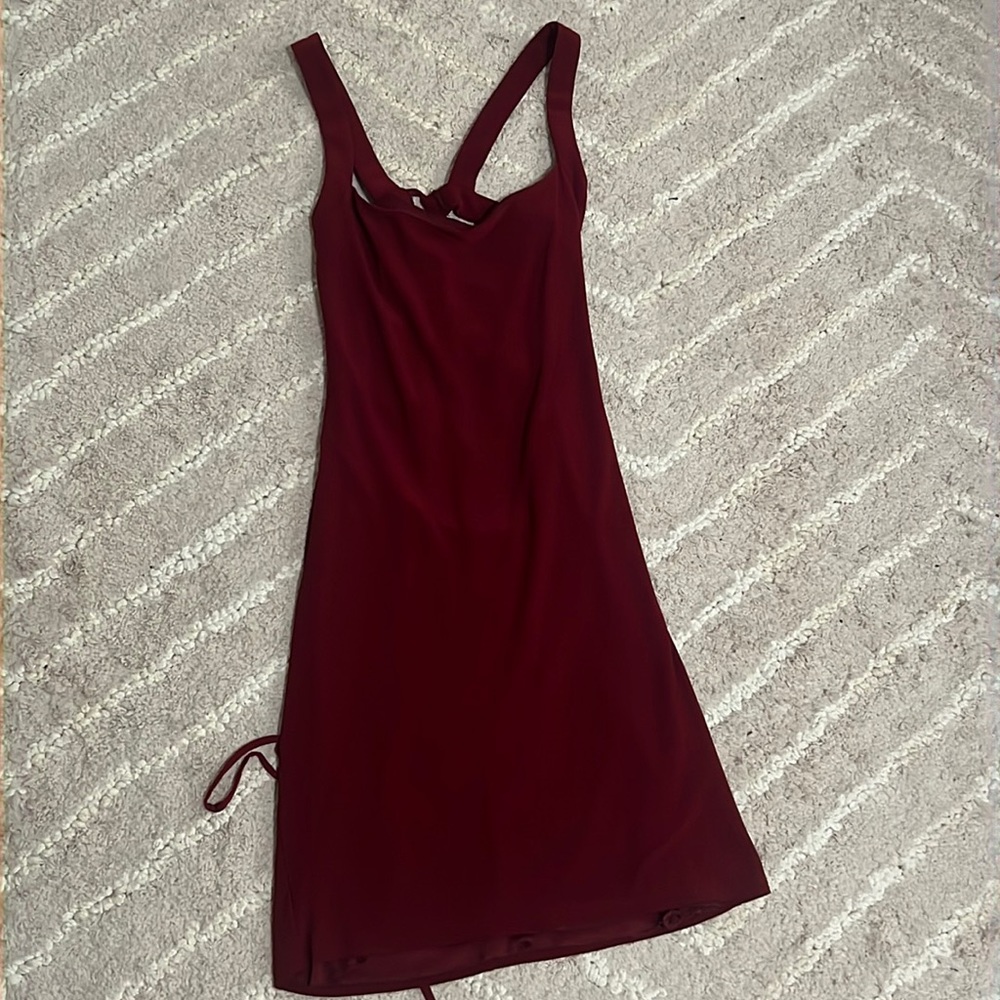 red mini dress